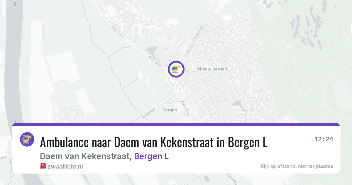 Ambulance naar Daem van Kekenstraat in Bergen L — 22 jun 2026