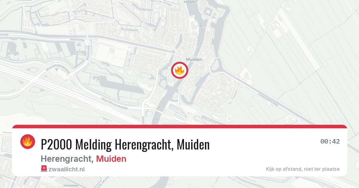 P2000 Melding Herengracht, Muiden — 28 mei 2026