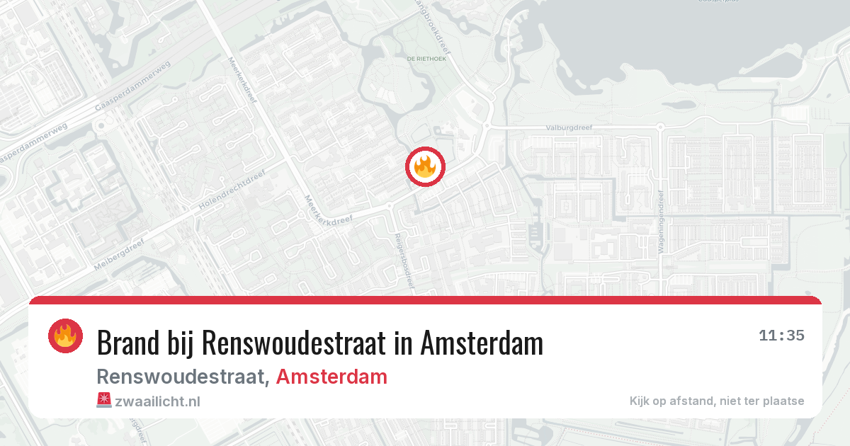 Brand bij Renswoudestraat in Amsterdam — 26 jun 2026