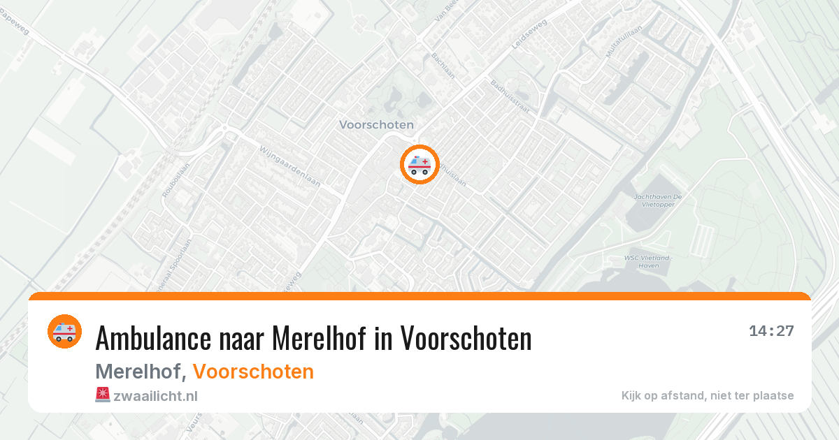 Ambulance naar Merelhof in Voorschoten — 3 aug 2026