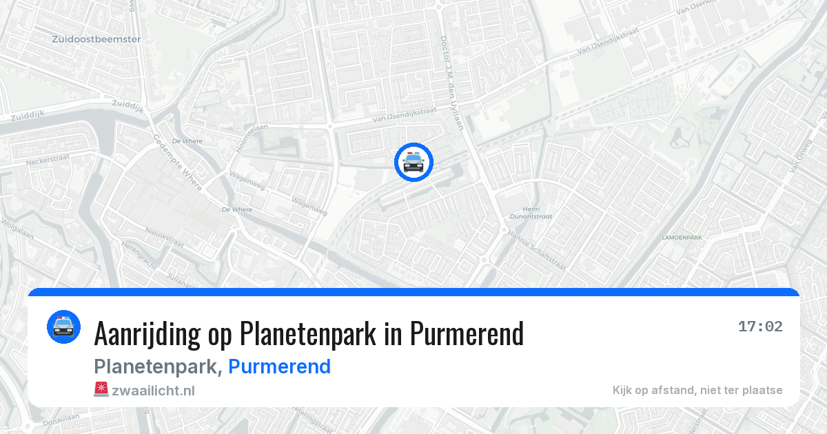 Aanrijding op Planetenpark in Purmerend — 26 jun 2026