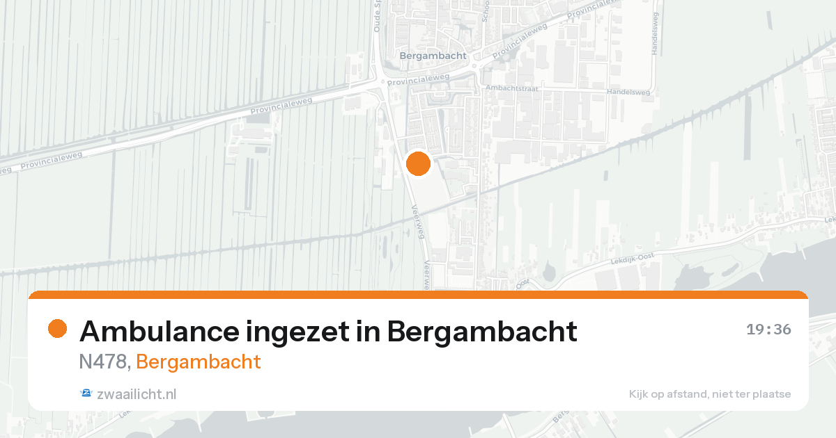 Ambulance ingezet in Bergambacht — 15 aug 2026