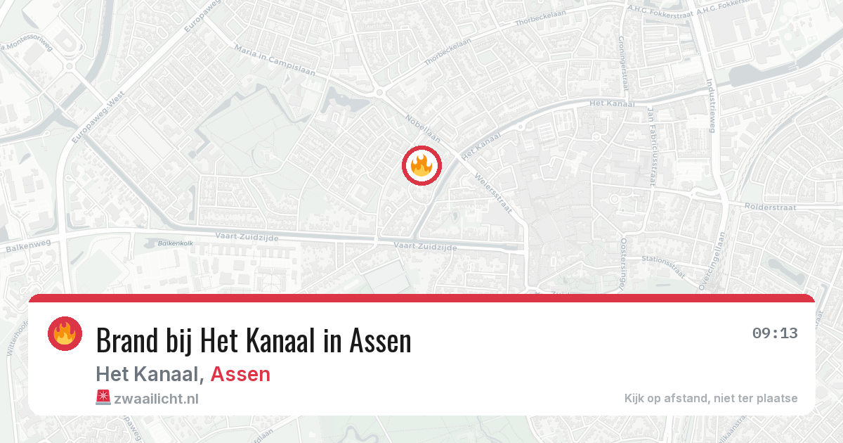 Brand bij Het Kanaal in Assen — 29 jun 2026