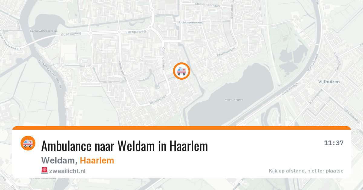 Ambulance naar Weldam in Haarlem — 15 jul 2026