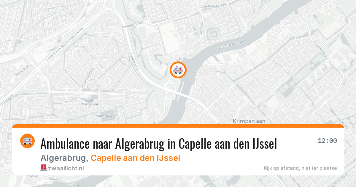 Ambulance naar Algerabrug in Capelle aan den IJssel — 14 jul 2026