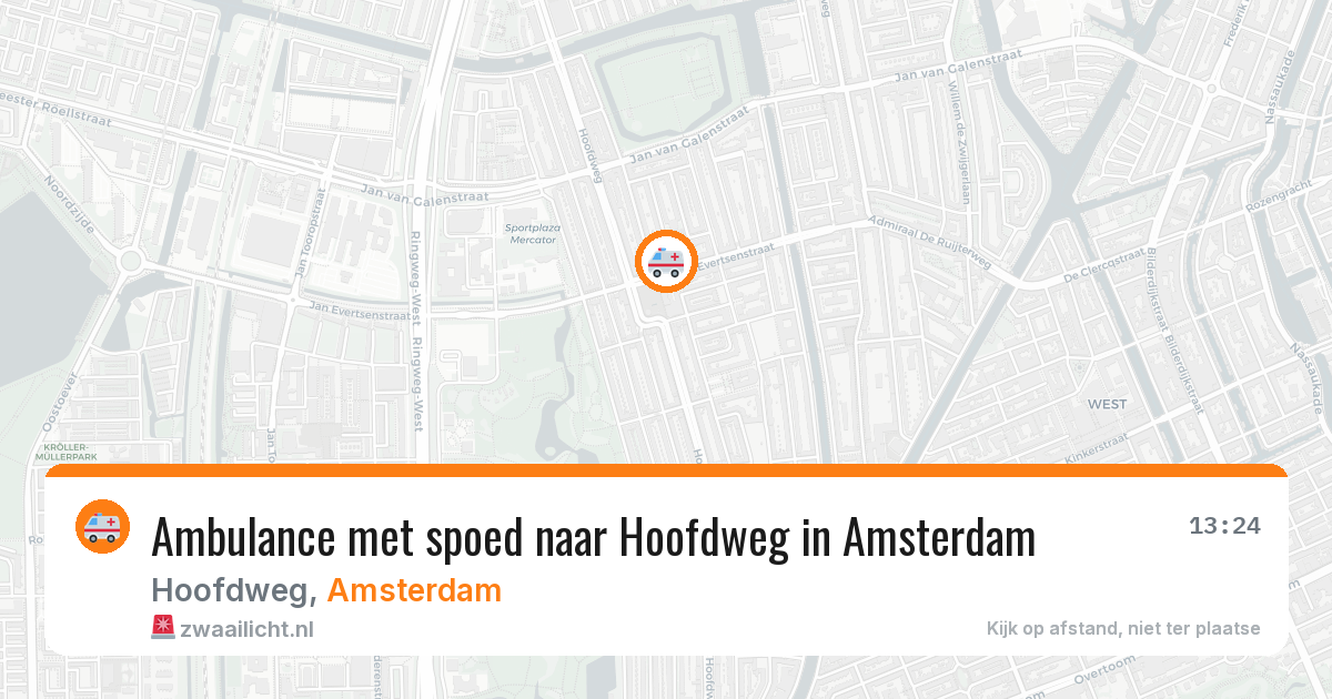 Ambulance met spoed naar Hoofdweg in Amsterdam — 12 aug 2026