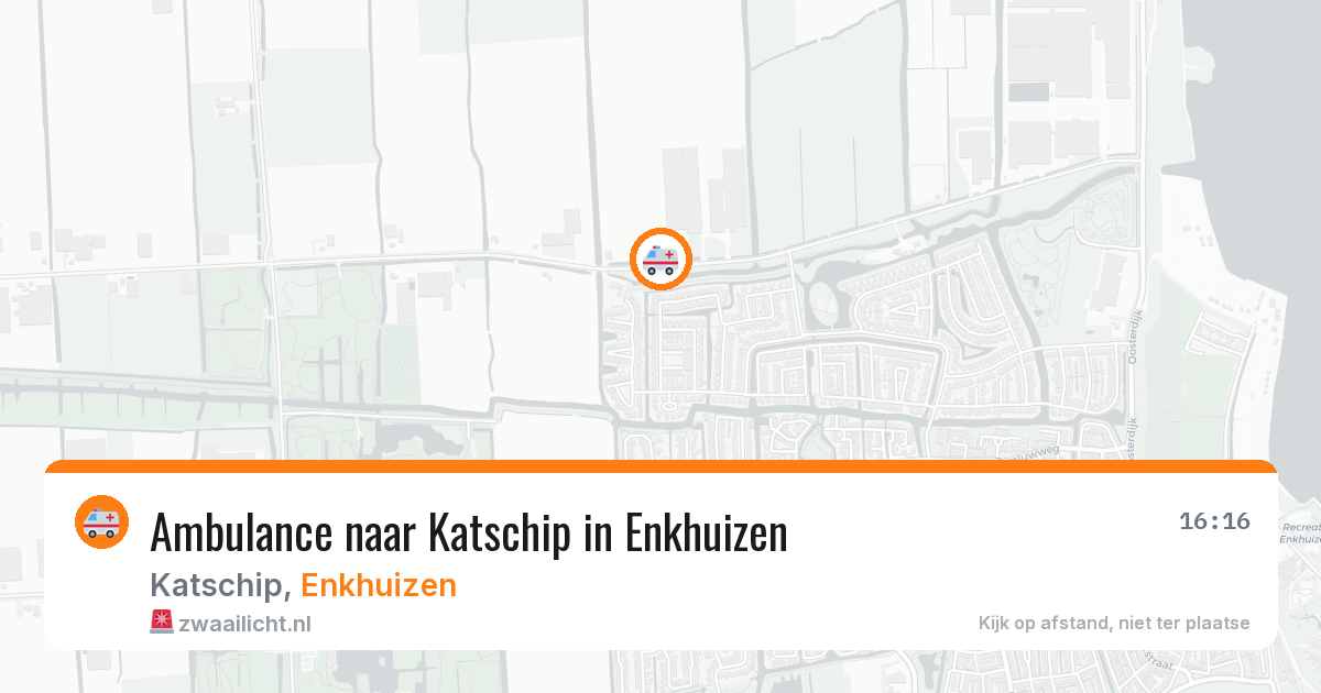 Ambulance naar Katschip in Enkhuizen — 4 aug 2026