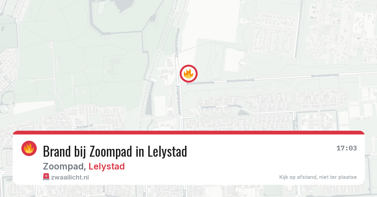 Brand bij Zoompad in Lelystad — 6 apr 2026