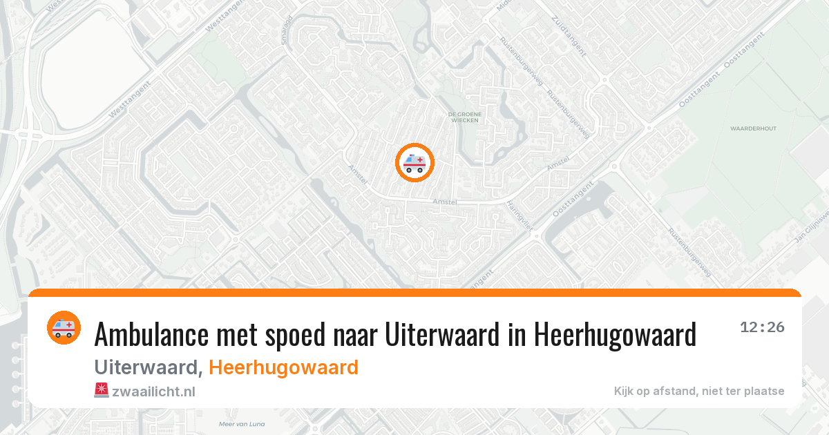 Ambulance met spoed naar Uiterwaard in Heerhugowaard — 26 jan 2026
