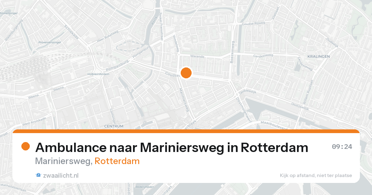 Ambulance naar Mariniersweg in Rotterdam — 18 aug 2026