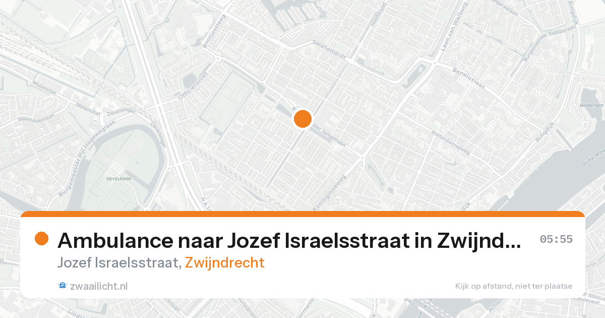 Ambulance naar Jozef Israelsstraat in Zwijndrecht — 17 aug 2026