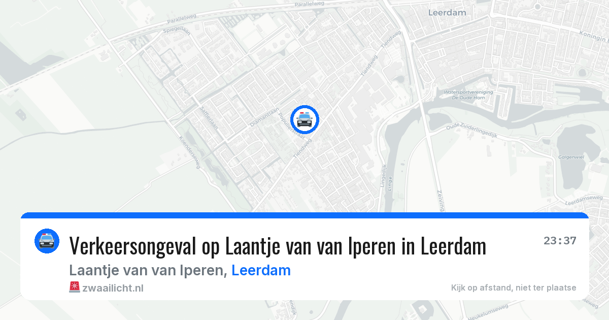 Verkeersongeval op Laantje van van Iperen in Leerdam — 1 mei 2026
