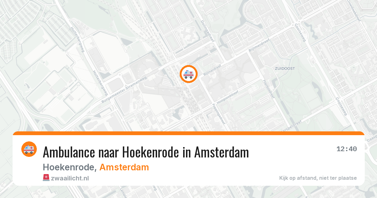 Ambulance naar Hoekenrode in Amsterdam — 3 aug 2026