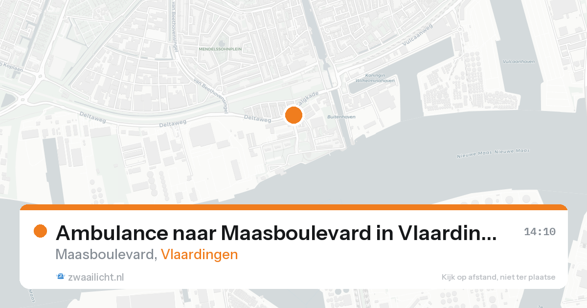 Ambulance naar Maasboulevard in Vlaardingen — 15 aug 2026