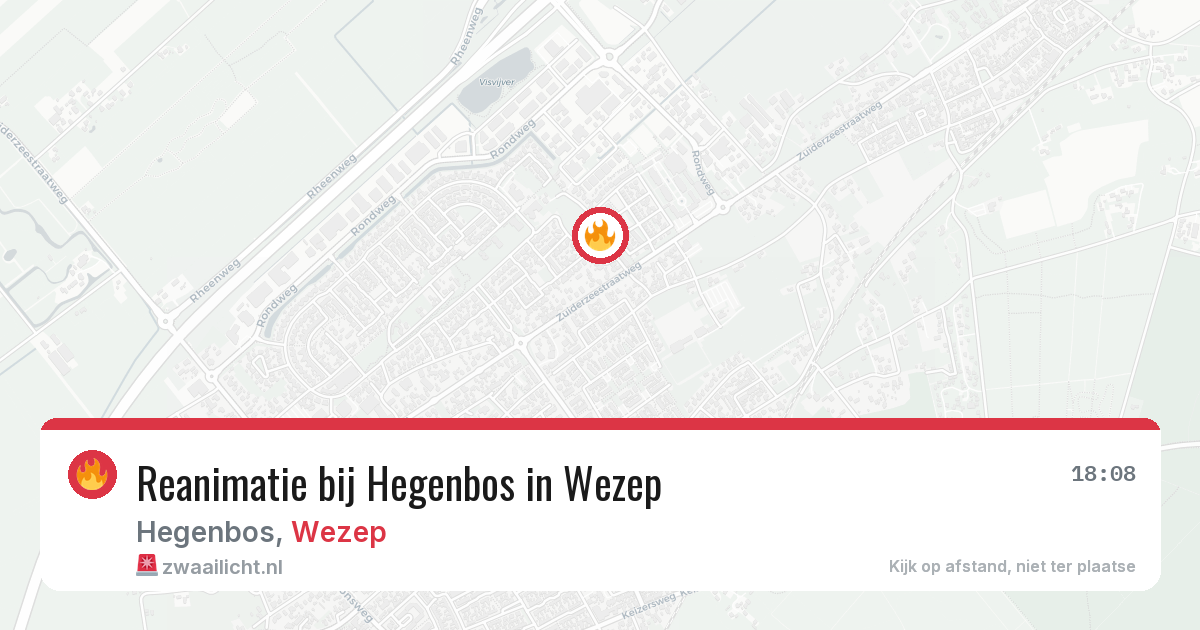 Reanimatie bij Hegenbos in Wezep — 1 apr 2026