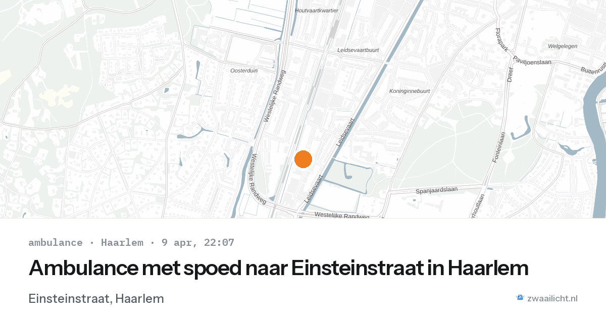 Ambulance met spoed naar Einsteinstraat in Haarlem — 9 apr 2026