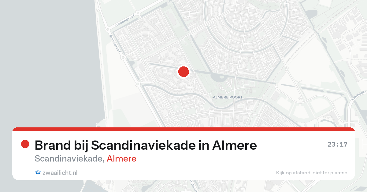 Brand bij Scandinaviekade in Almere — 20 aug 2026