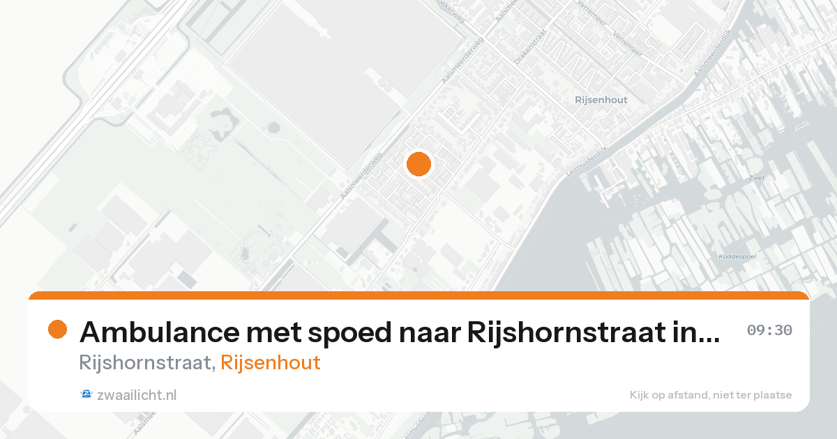 Ambulance met spoed naar Rijshornstraat in Rijsenhout — 17 aug 2026