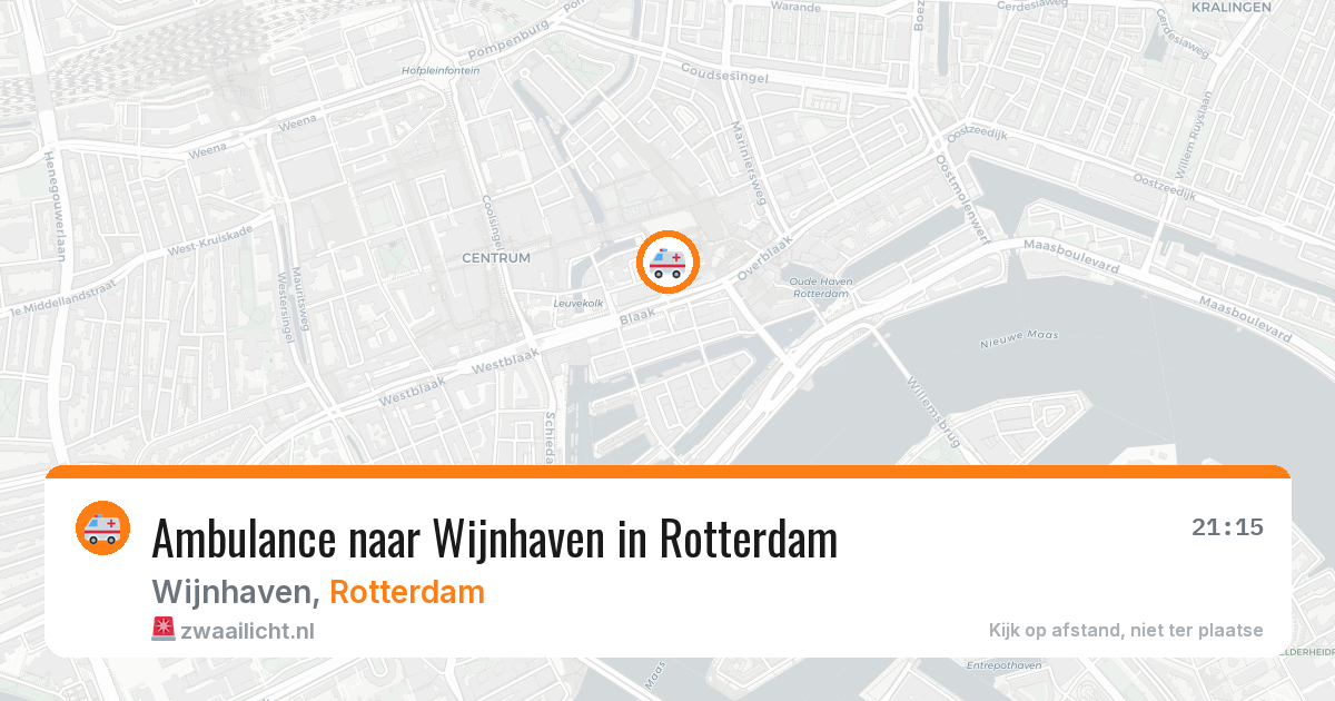 Ambulance naar Wijnhaven in Rotterdam — 7 apr 2026