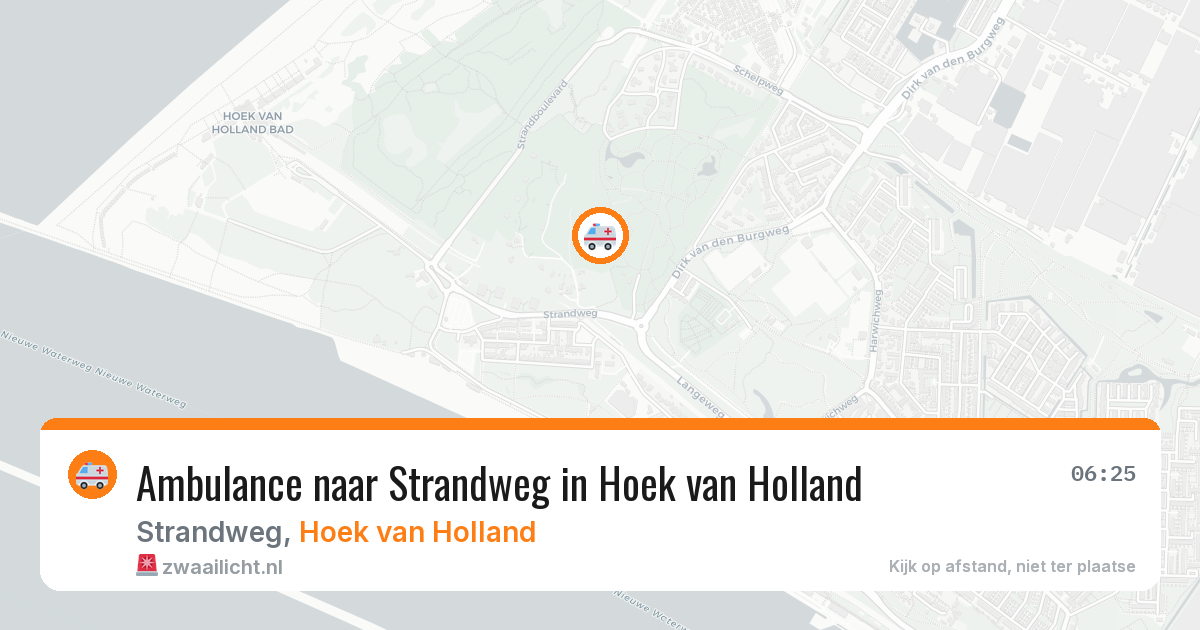 Ambulance naar Strandweg in Hoek van Holland — 19 jul 2026