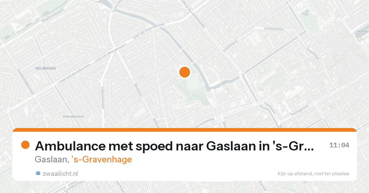 Ambulance met spoed naar Gaslaan in 's-Gravenhage — 24 aug 2026