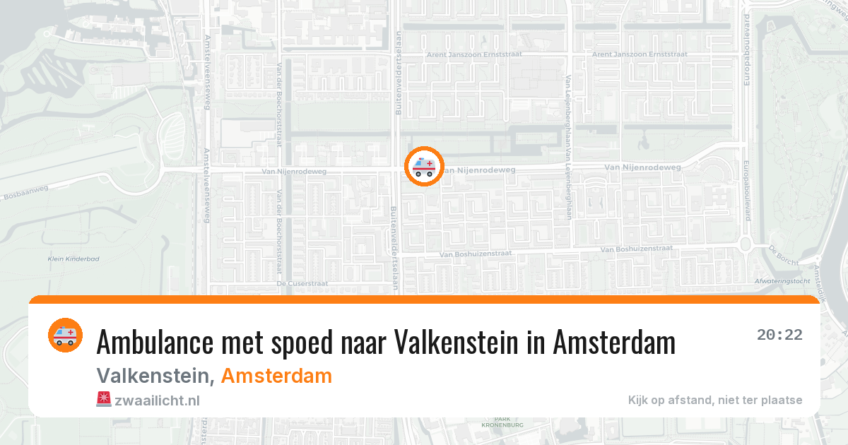 Ambulance met spoed naar Valkenstein in Amsterdam — 1 apr 2026