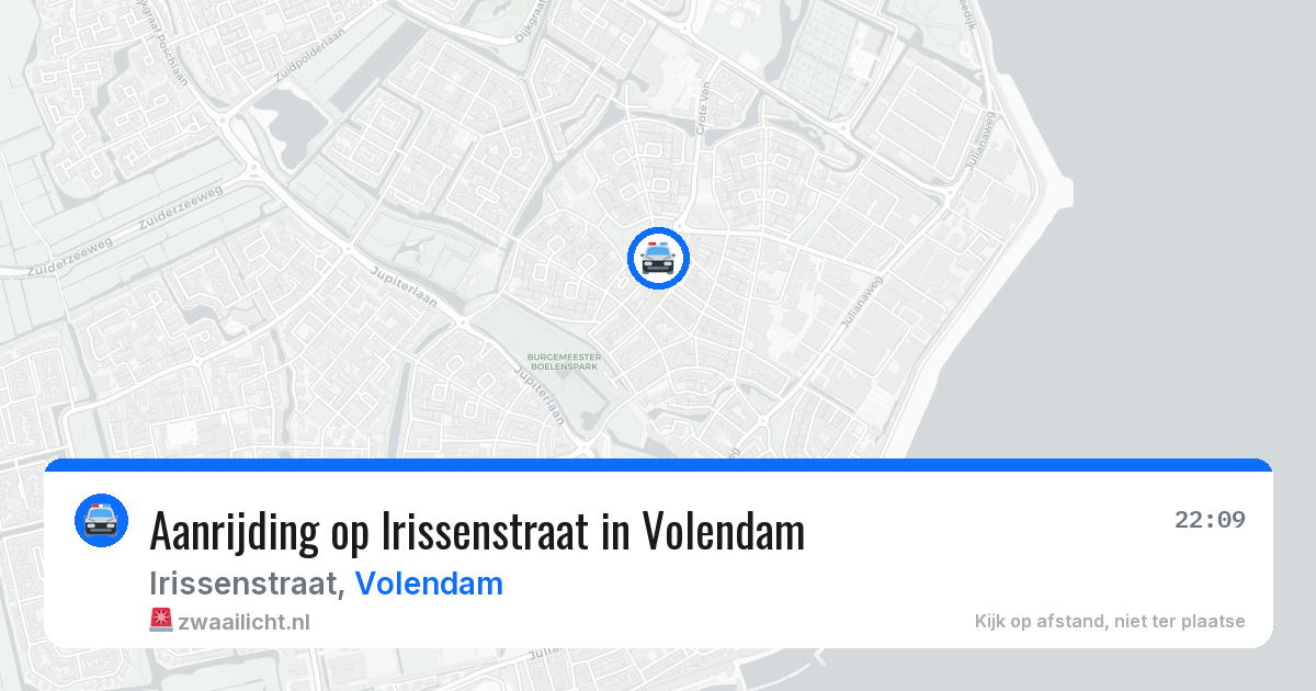 Aanrijding op Irissenstraat in Volendam — 6 jul 2026