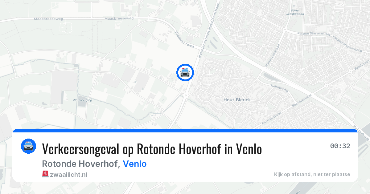 Verkeersongeval op Rotonde Hoverhof in Venlo — 16 jun 2026