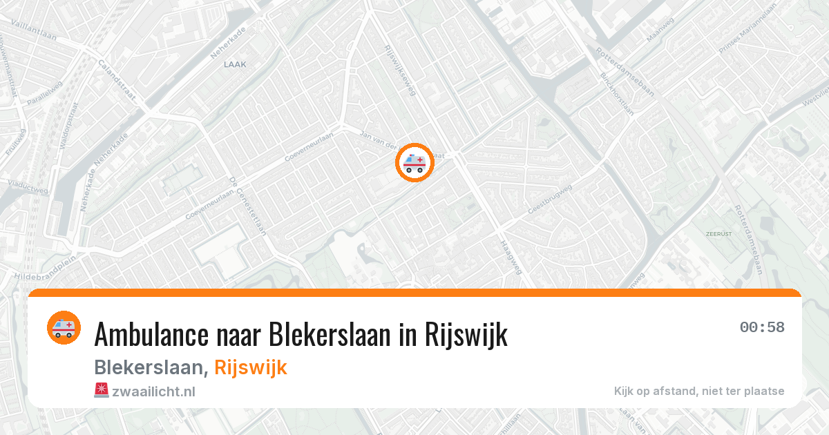 Ambulance naar Blekerslaan in Rijswijk — 27 jul 2026