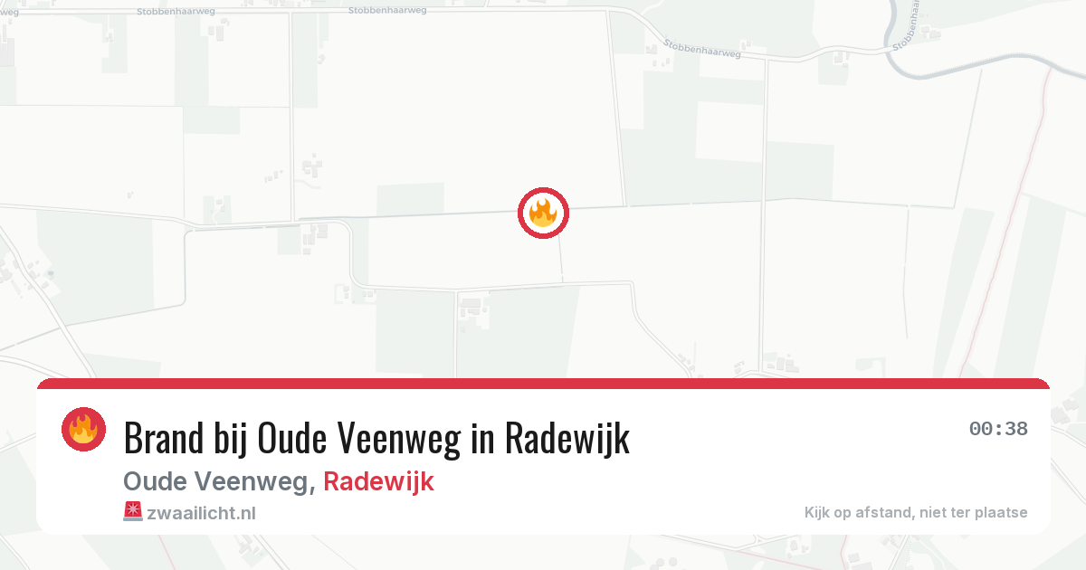 Brand bij Oude Veenweg in Radewijk — 19 jun 2026
