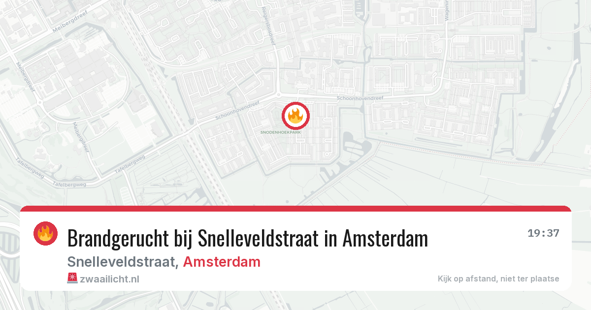Brandgerucht bij Snelleveldstraat in Amsterdam — 16 mei 2026