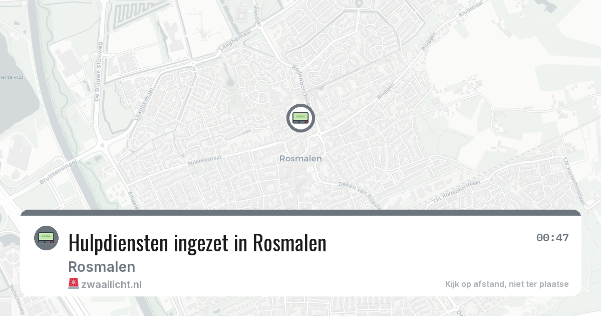 Hulpdiensten ingezet in Rosmalen — 16 apr 2026 | 🚨 Zwaailicht.nl