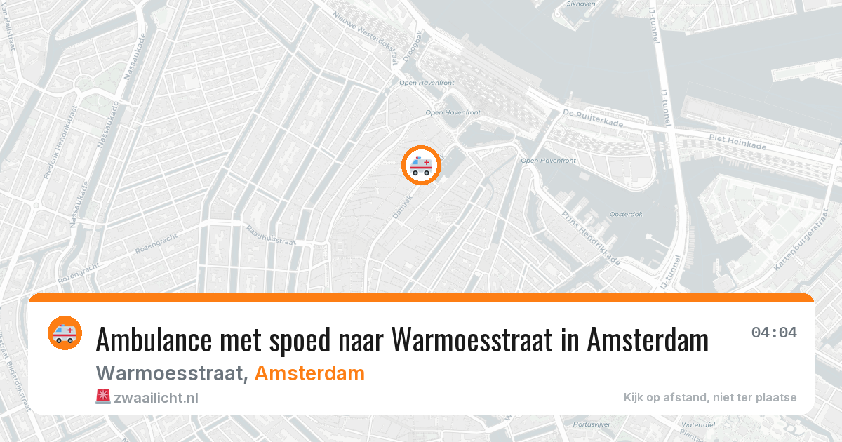 Ambulance met spoed naar Warmoesstraat in Amsterdam — 2 apr 2026