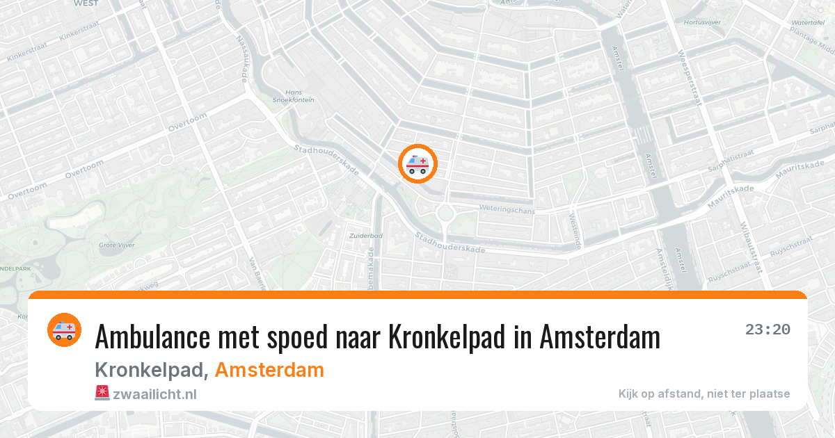 Ambulance met spoed naar Kronkelpad in Amsterdam — 27 apr 2026
