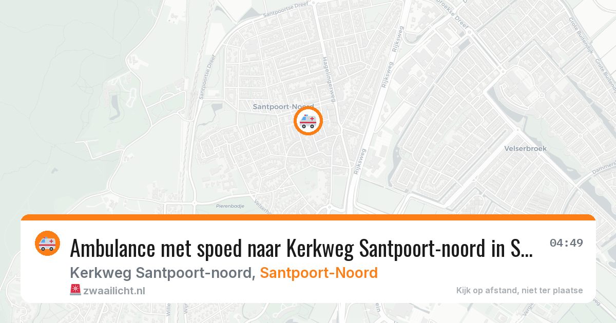 Ambulance met spoed naar Kerkweg Santpoort-noord in Santpoort-Noord — 24 jan 2026