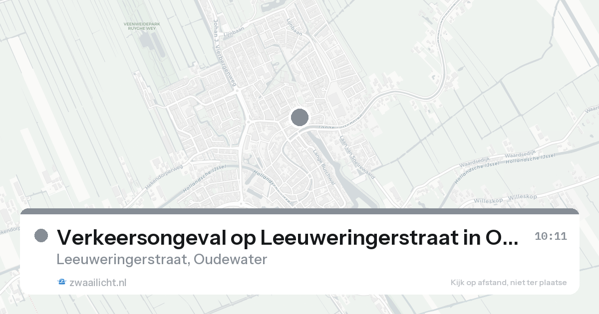 Verkeersongeval op Leeuweringerstraat in Oudewater — 31 jan 2026