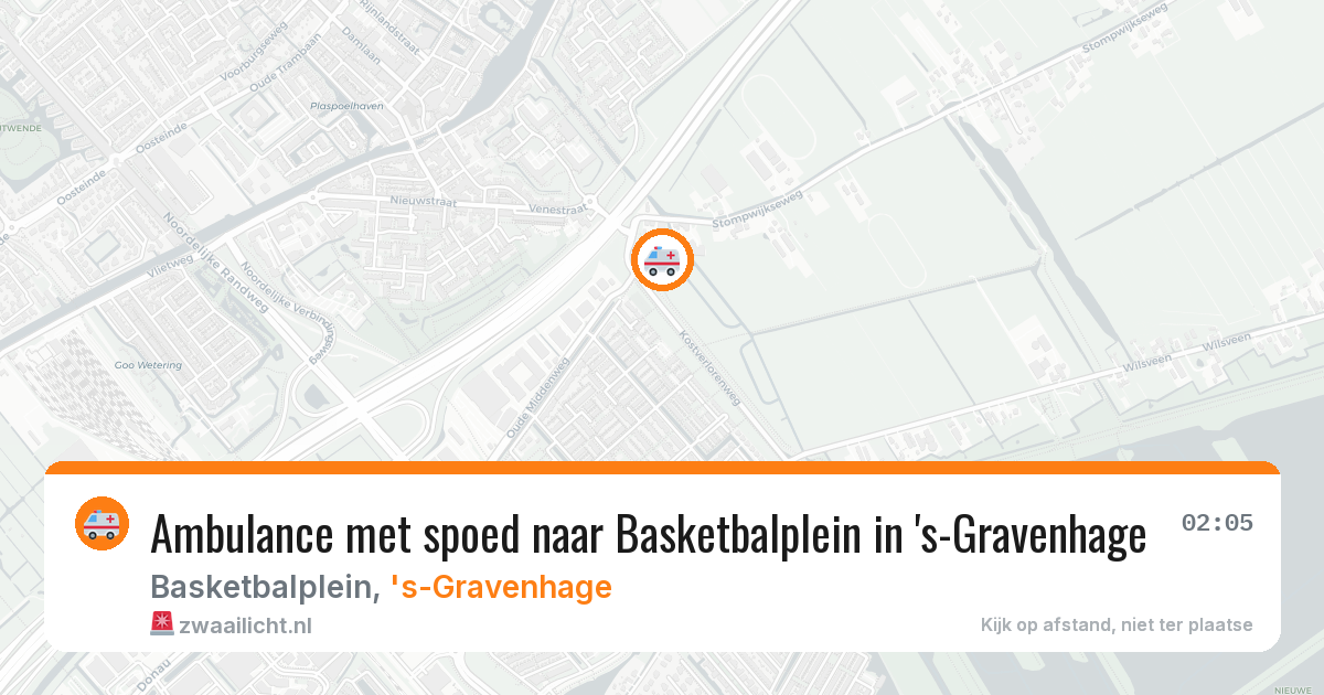 Ambulance met spoed naar Basketbalplein in 's-Gravenhage — 20 jun 2026