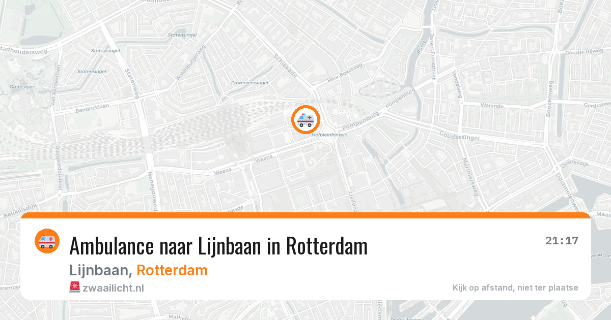 Ambulance naar Lijnbaan in Rotterdam — 1 jul 2026