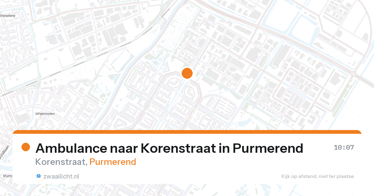 Ambulance naar Korenstraat in Purmerend — 21 jul 2026