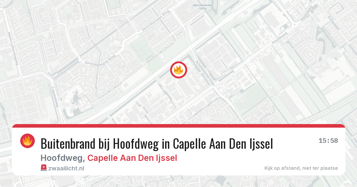 Buitenbrand bij Hoofdweg in Capelle Aan Den Ijssel — 30 jun 2026