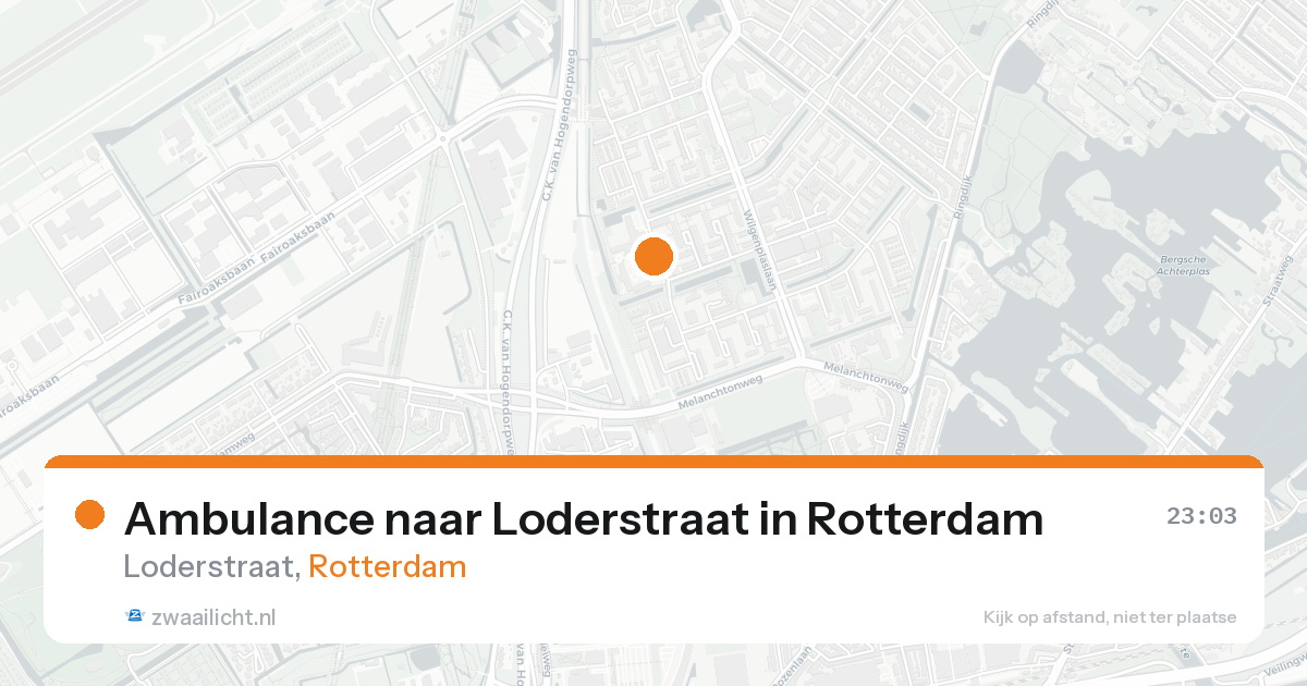 Ambulance naar Loderstraat in Rotterdam — 22 aug 2026