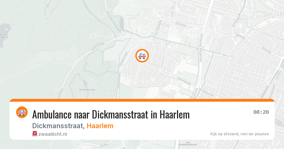 Ambulance naar Dickmansstraat in Haarlem — 13 aug 2026