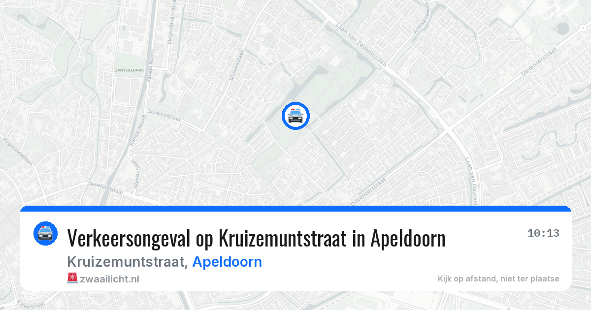 Verkeersongeval op Kruizemuntstraat in Apeldoorn — 25 mrt 2026