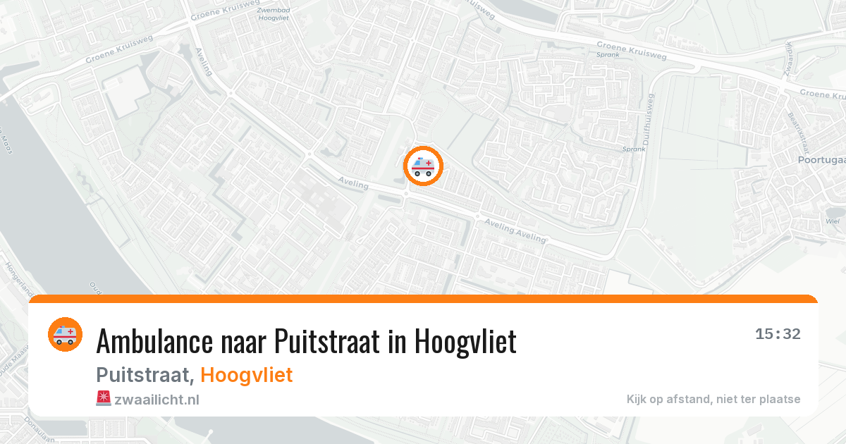 Ambulance naar Puitstraat in Hoogvliet — 8 feb 2026