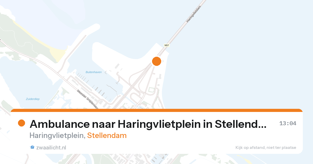 Ambulance naar Haringvlietplein in Stellendam — 27 aug 2026