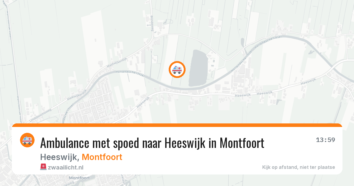 Ambulance met spoed naar Heeswijk in Montfoort — 1 jun 2026