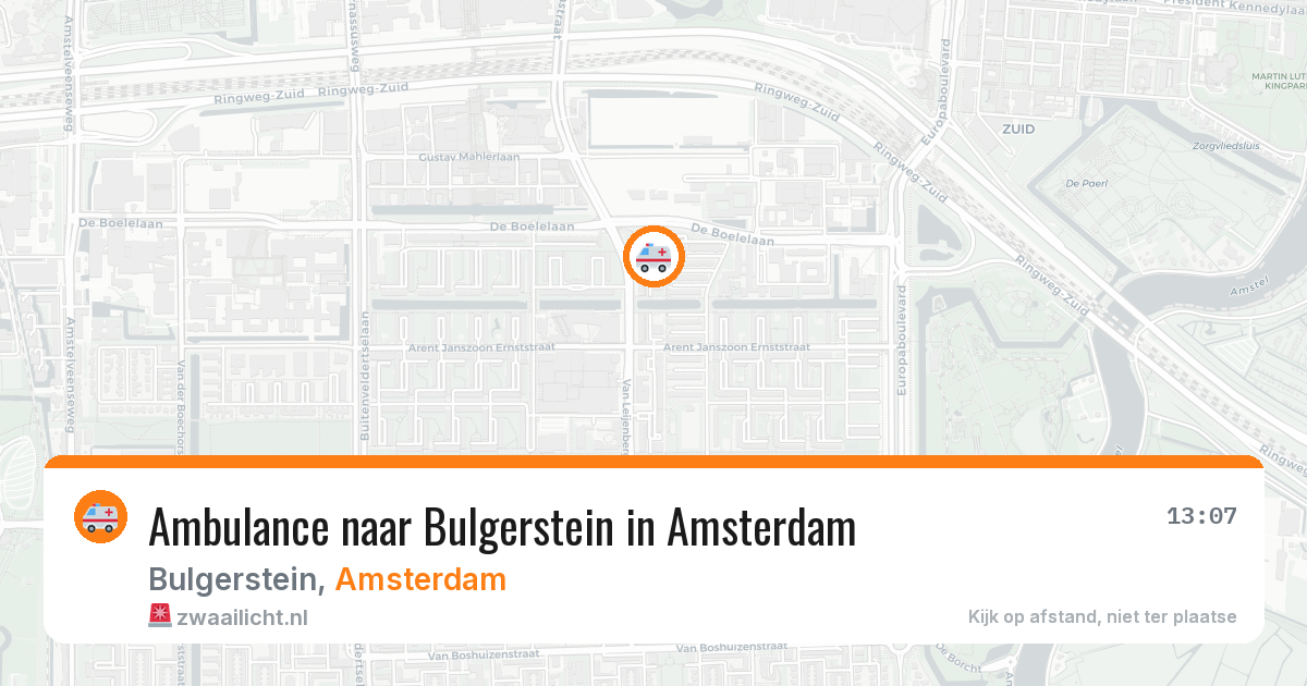 Ambulance naar Bulgerstein in Amsterdam — 23 mrt 2026