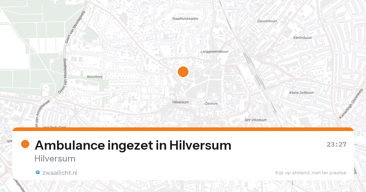 Ambulance ingezet in Hilversum — 31 jan 2026