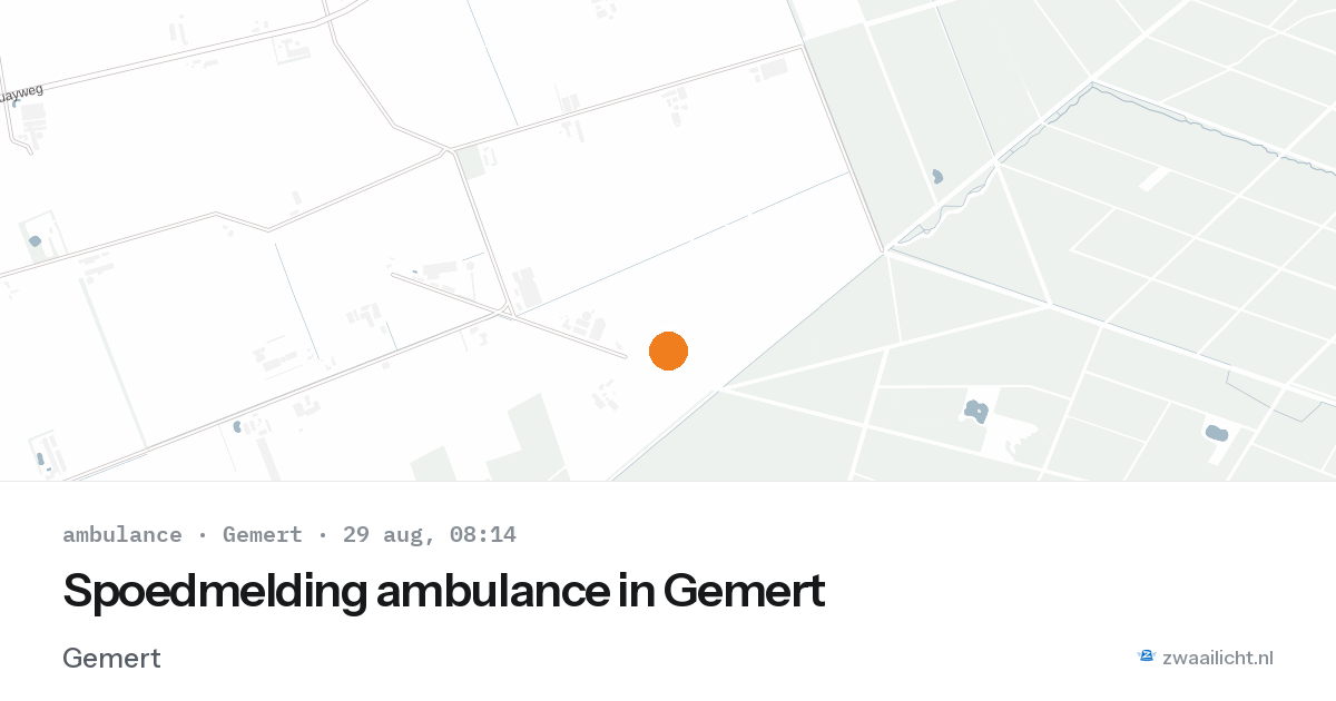Spoedmelding ambulance in Gemert — 29 aug 2026