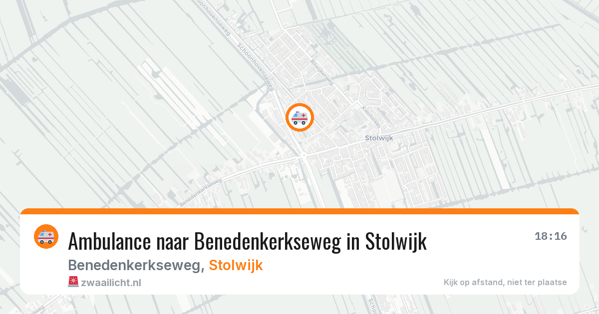 Ambulance naar Benedenkerkseweg in Stolwijk — 3 aug 2026